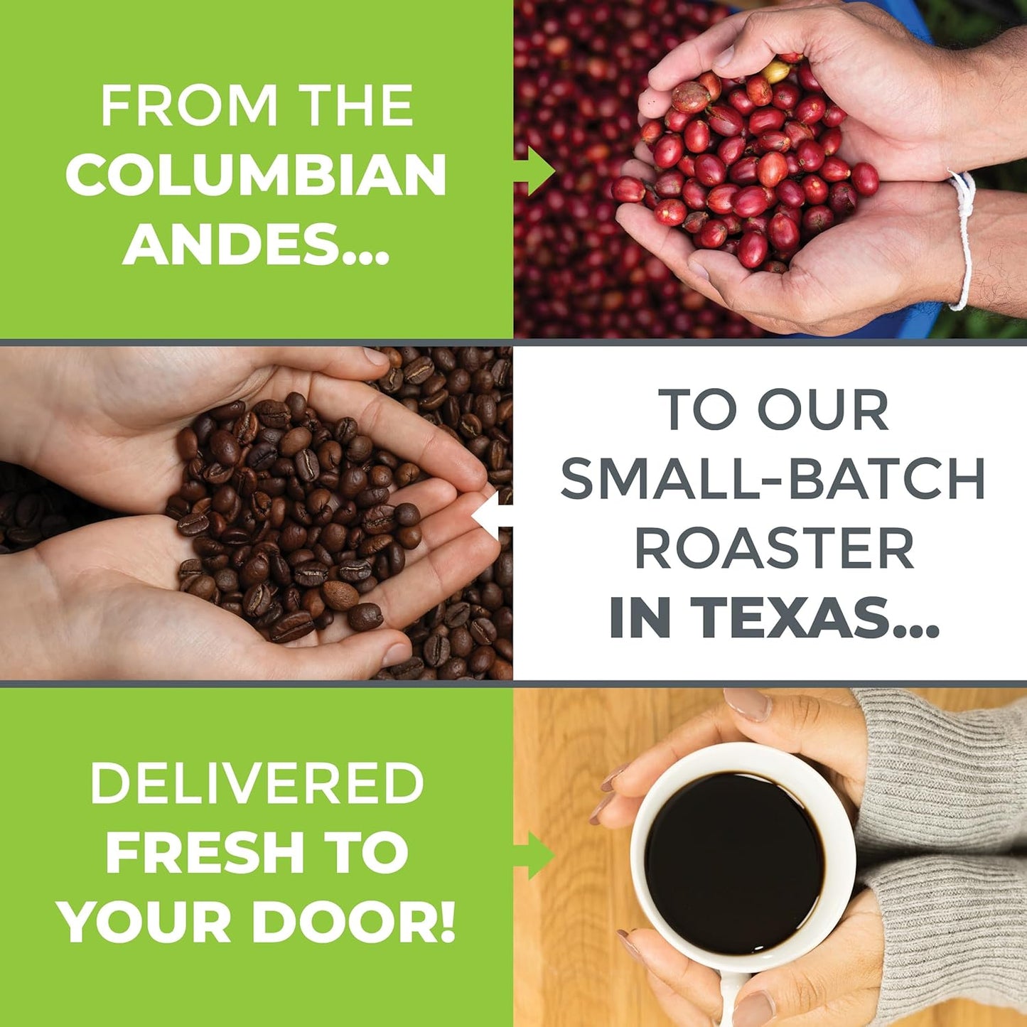 Wink Coffee Blonde Espresso, Light Roast Whole Bean Coffee, Single Origin Colombian Arabica Beans, 2.2 lb, Small-Batch, Smooth, Sustainably Sourced