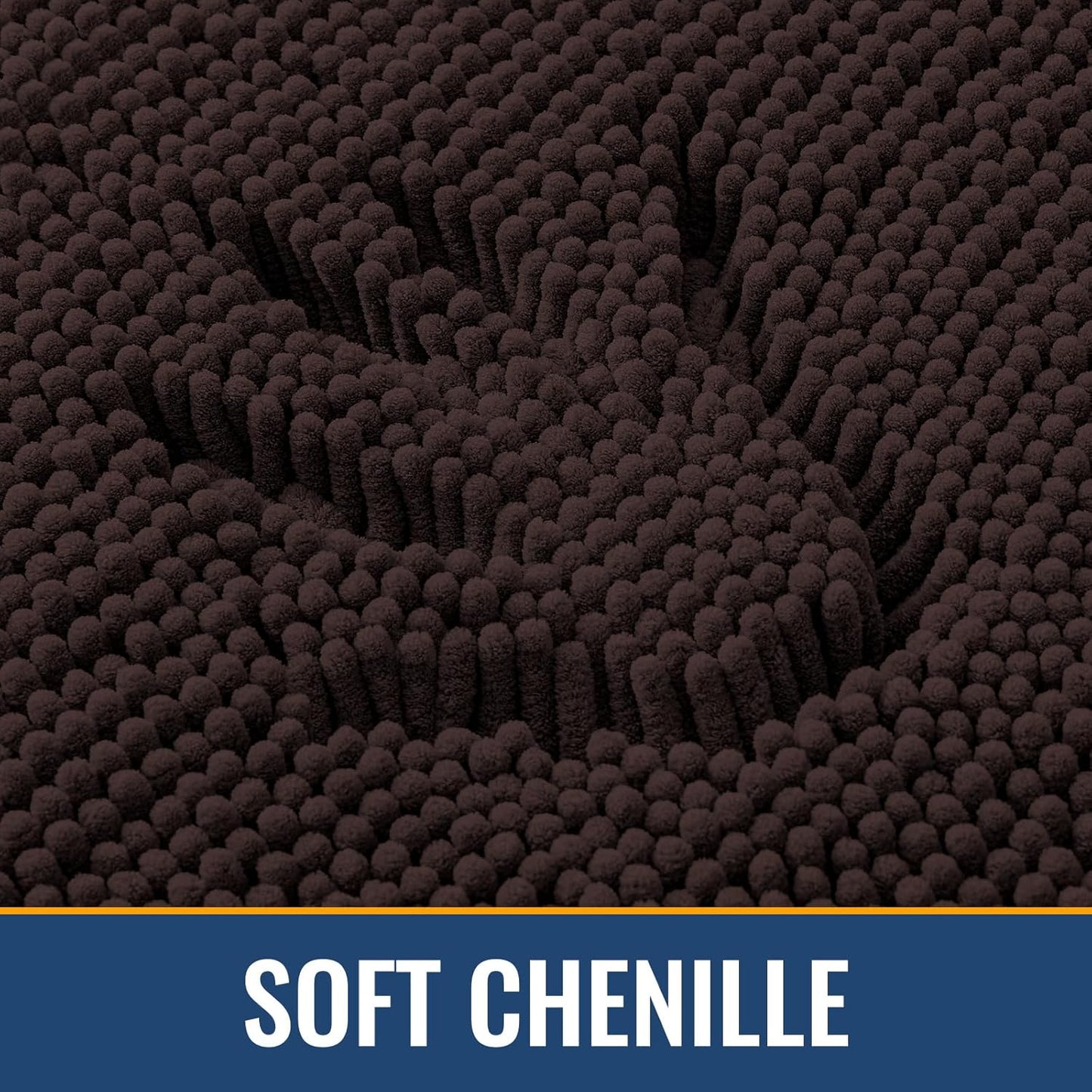 Arotive Bathroom Rugs 30x20, Extra Soft Absorbent Shaggy Chenille Bath Rugs, Machine Washable Rubber Backing Non-Slip Bath Mats for Bathroom Floor Tub and Shower, Home Decor Accessories, Brown