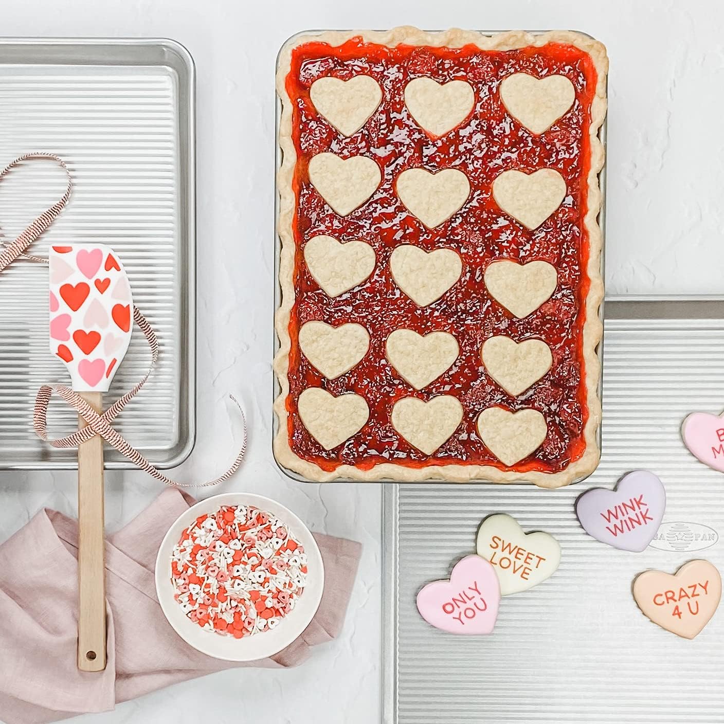 USA Pan Bakeware Half Sheet Pan, Set of 2 Baking Sheets, Aluminized Steel