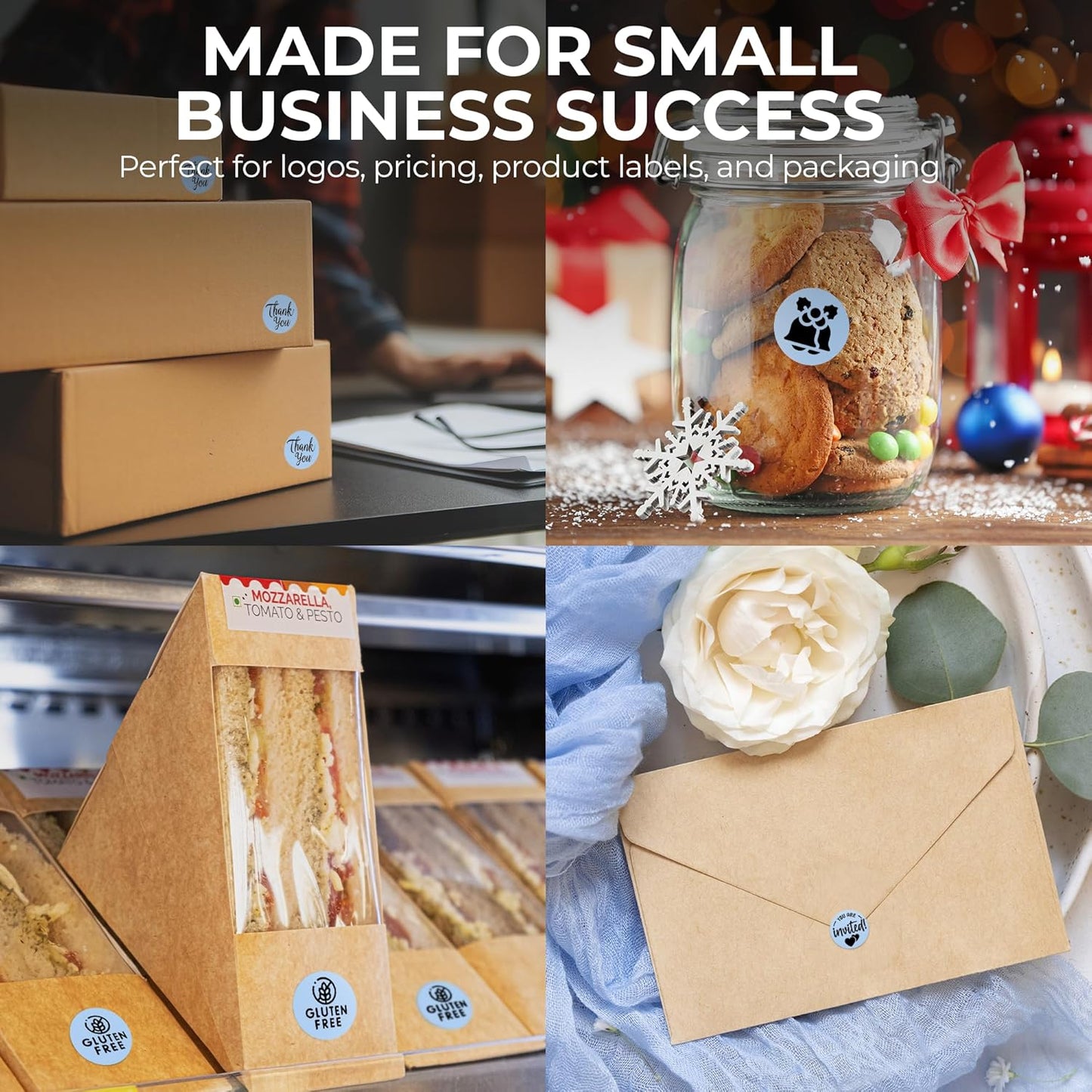 Perco Blue 1-Inch Perforated Circle Dot Thermal Sticker Labels — 735 Stickers/Roll, Direct Thermal Printer Compatible—with Permanent Adhesive for Color Coding, Garage Sales, Crafts—Made in USA