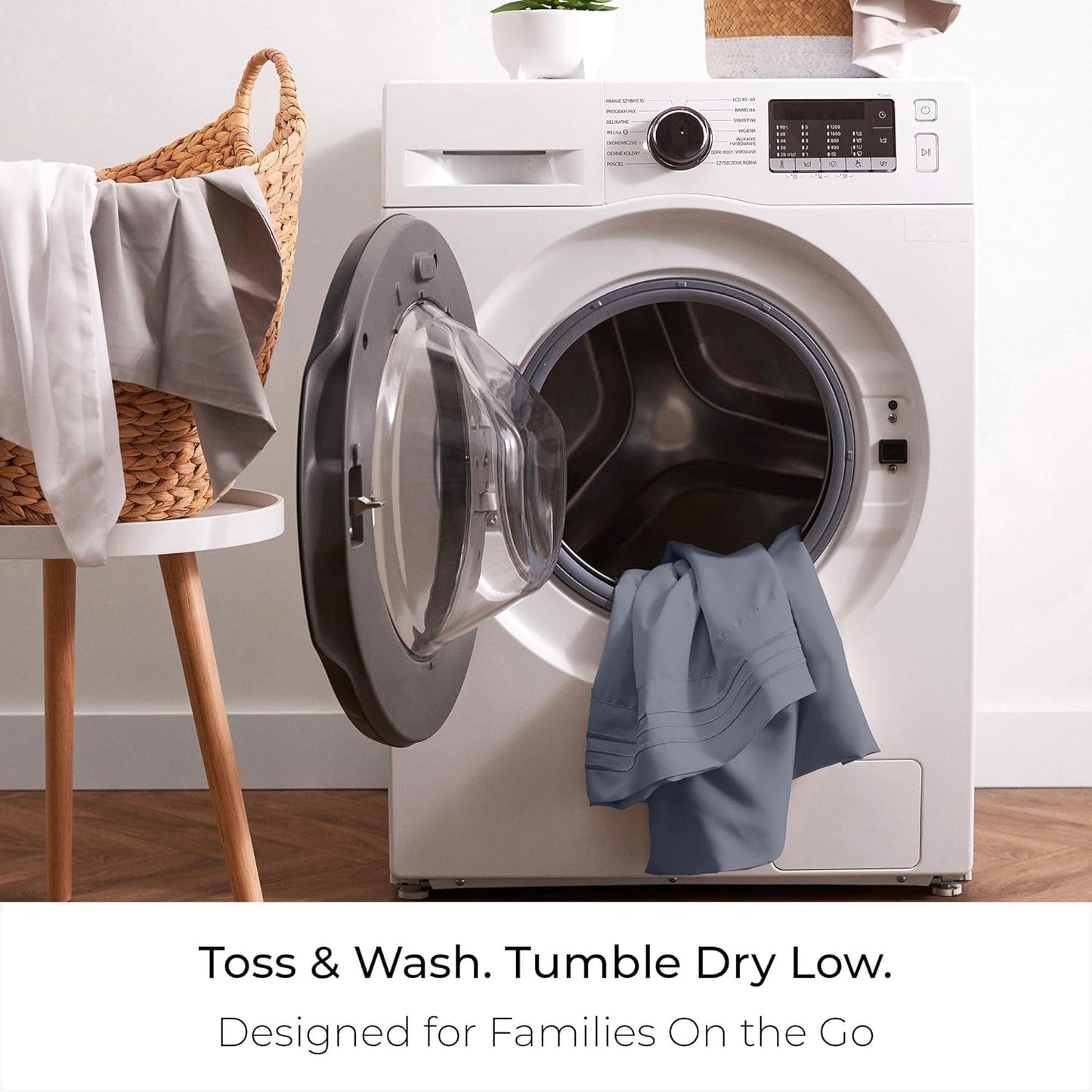 Mellanni California King Sheets Set - 4 PC Iconic Collection Bedding - Hotel Luxury, Extra Soft, Cooling Bed Sheets - Wrinkle, Fade, Stain Resistant (Cal King, Mineral Gray)