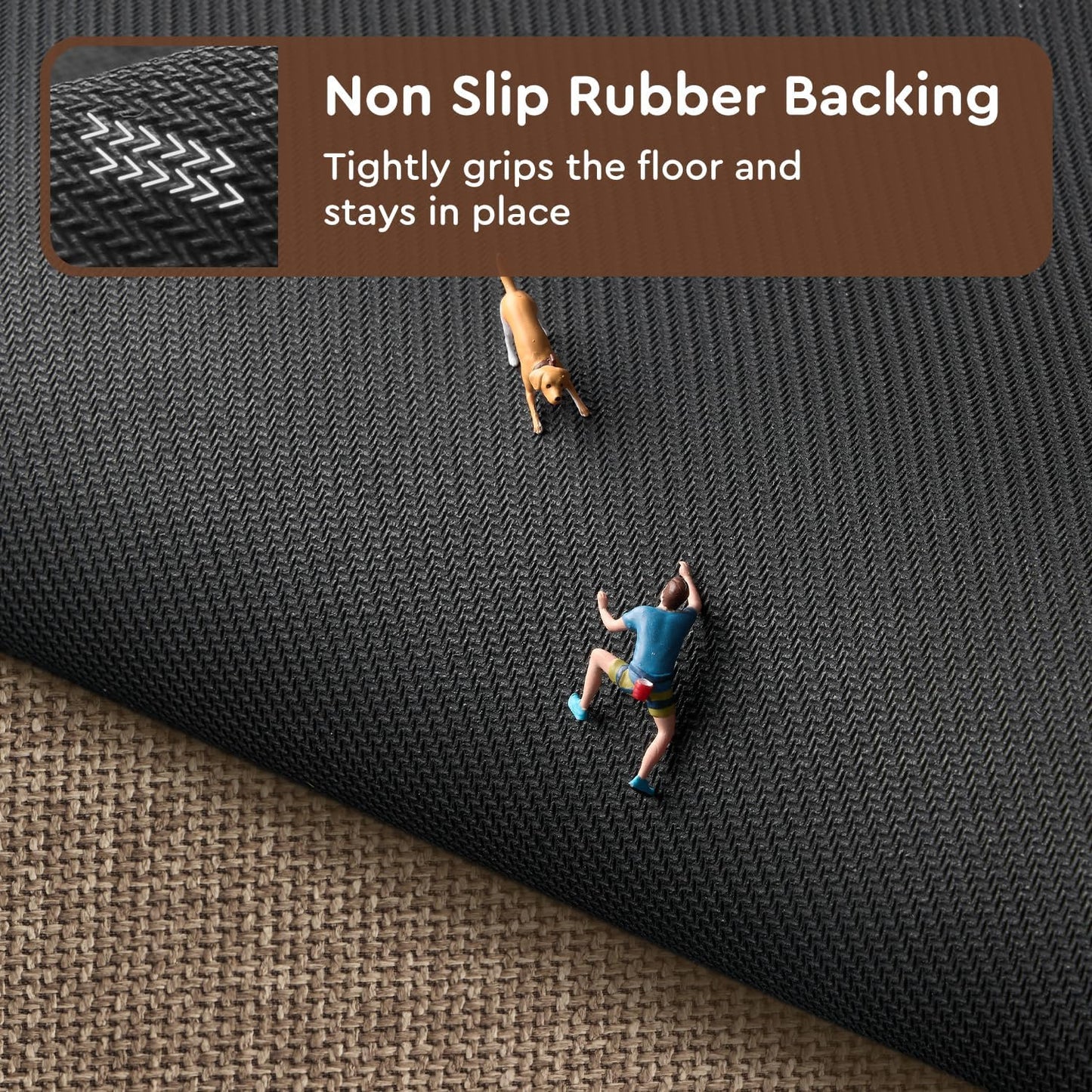 tchdio Kitchen Mats for Floor, Rubber Backed Kitchen Rugs Non Slip Washable, Superior Absorbent Kitchen Runner Rug Easy to Clean, Comfort Kitchen Floor Mat Front of Sink (Tan, 20" × 70")