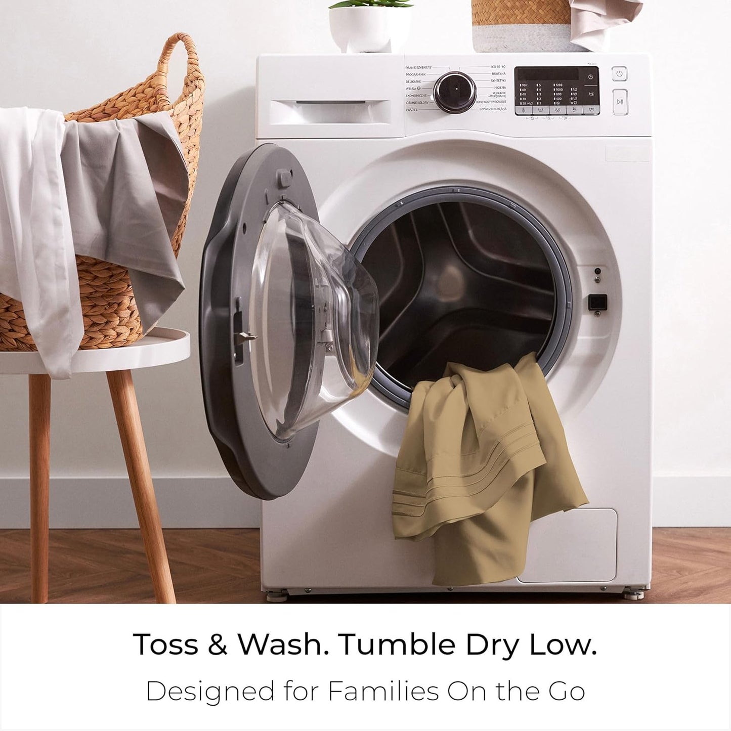 Mellanni Full Sheets Set - 4 PC Iconic Collection Bedding - Hotel Luxury, Extra Soft, Cooling Bed Sheets - Wrinkle, Fade, Stain Resistant (Full, Gold)