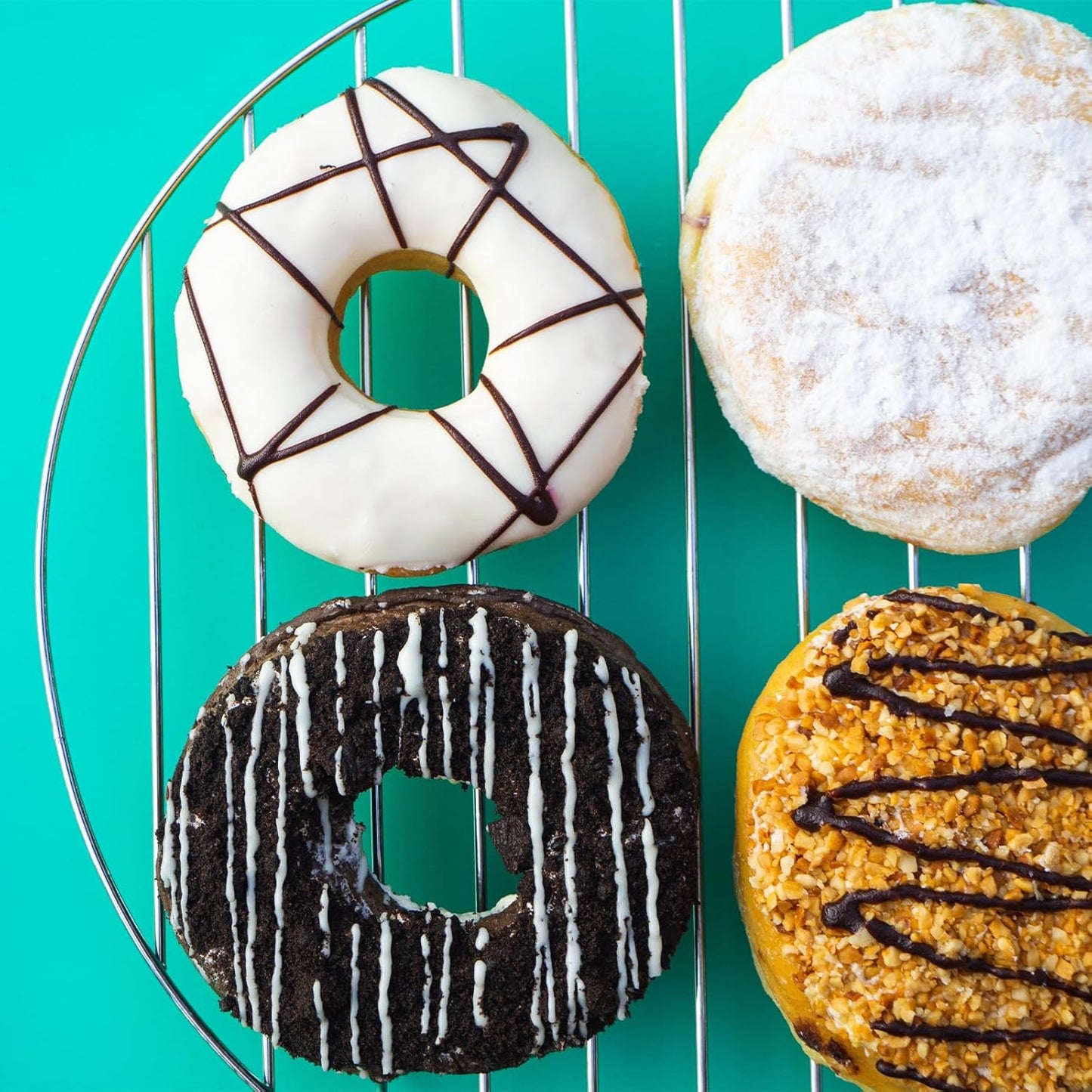 uxcell Round Cooking Rack with Legs, Dia 12 Inch 304 Stainless Steel Barbecue Grill for Cooking Baking Barbecue Air Fryer Racks, Silver