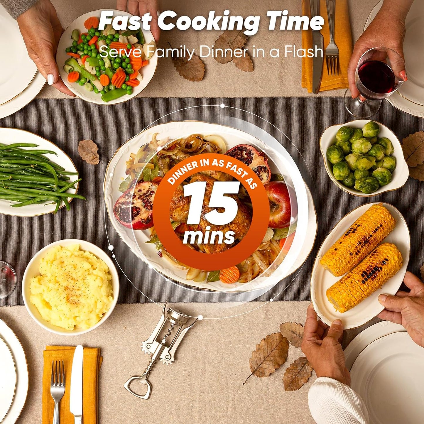 Nuwave Bravo Pro Convection Air Fryer Toaster Oven Combo, 2025 New and Improved, 10-in-1, 50°-450°F Temp Controls, Quick & Even Crisp Technology, 21Qt Capacity, Black, PFAS Free