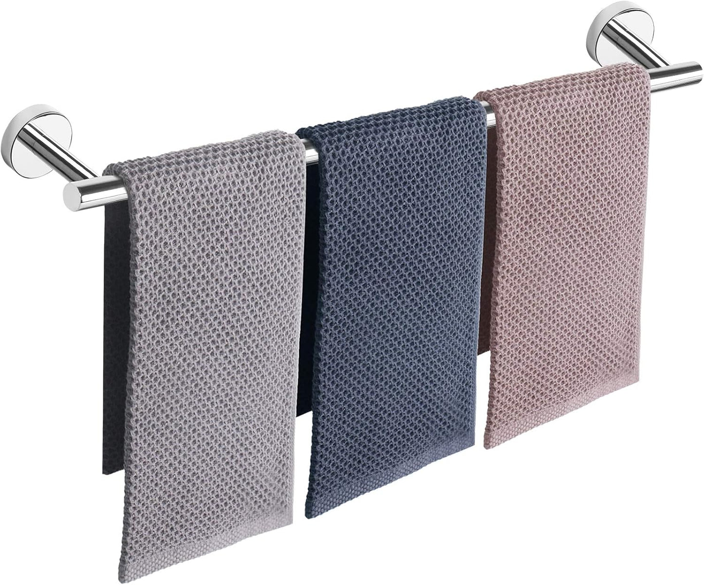 NearMoon Bath Towel Bar, Bath Accessories Thicken Stainless Steel Shower Towel Rack for Bathroom, Towel Holder Wall Mounted (1 Pack, Chrome Finish, 33 Inch)