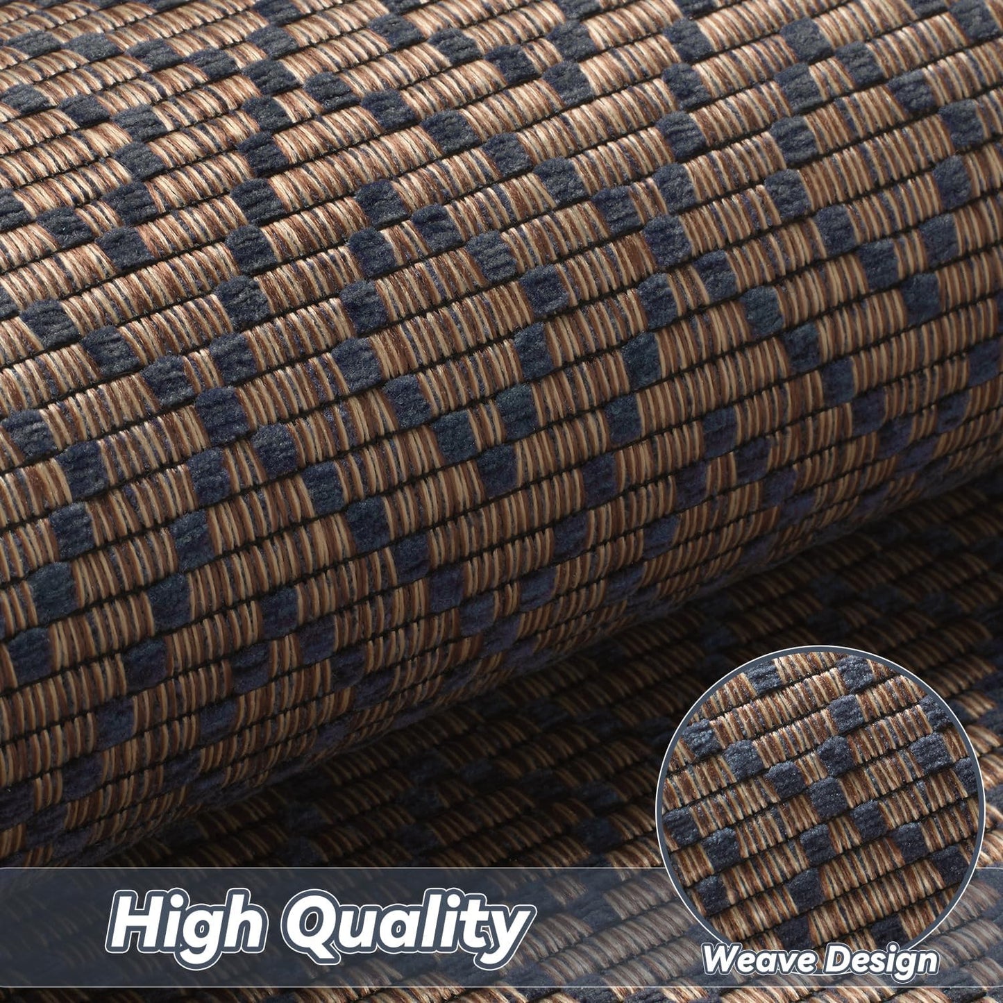 PADOOR Kitchen Runner, Rubber Backed Kitchen Runner Rugs Non Skid Washable, Super Absorbent Kitchen Mats for Floor Front of Sink, 20"x70" Blue