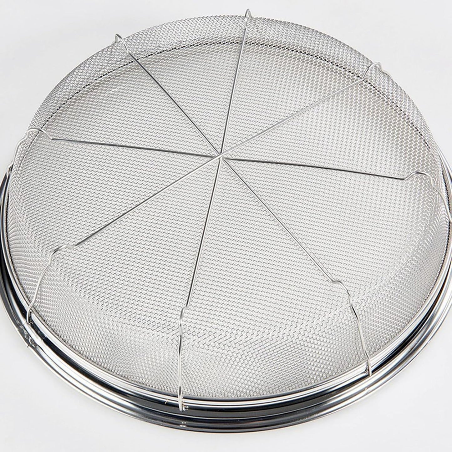 Fine Mesh Strainer for Kitchen, Stainless Steel Colander Bowl for Pasta, Rice, Fruit, Metal Net Baskets with Resting Base - Strain, Drain, Rinse （Diameter 12.2 inch）