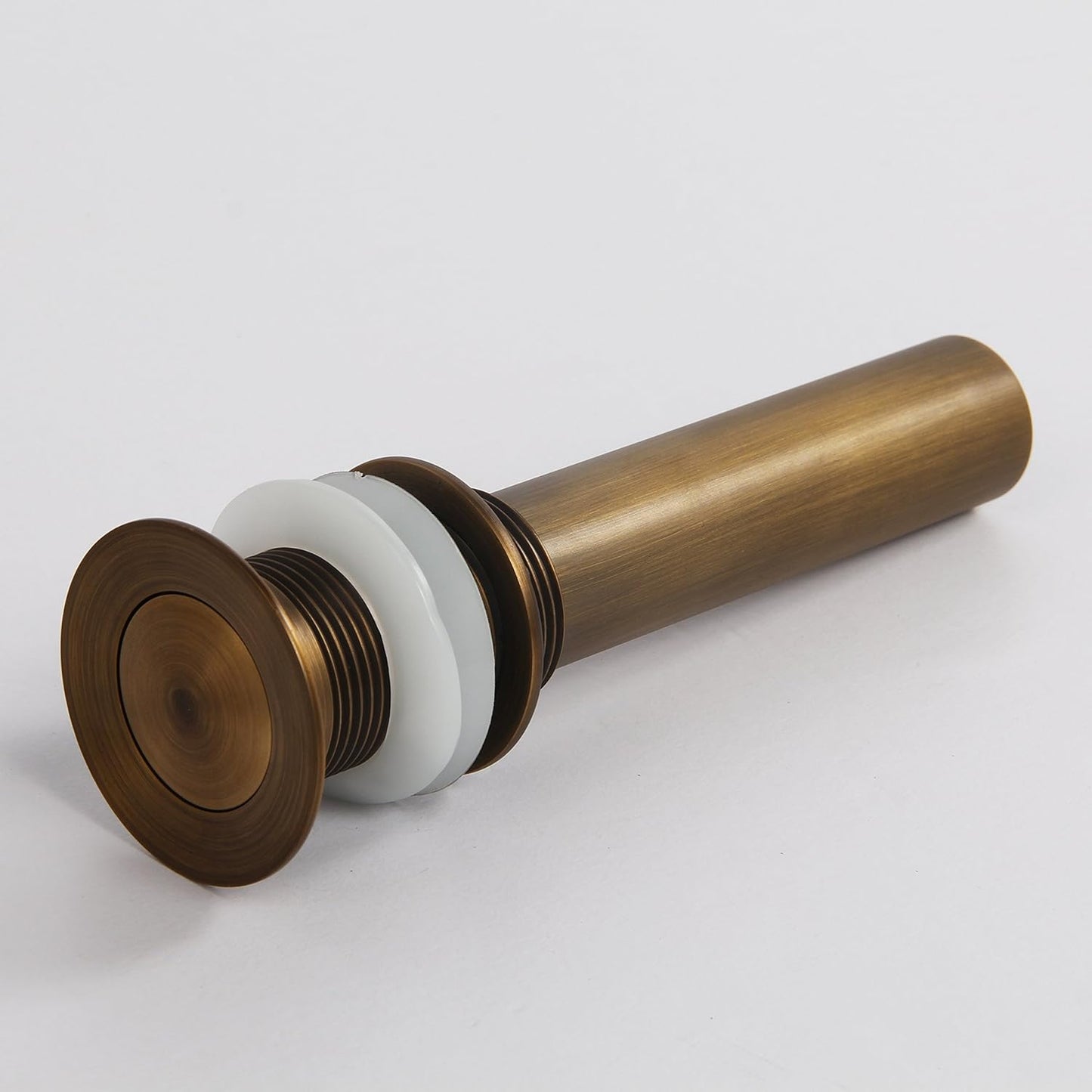 Bathroom Faucet Vessel Vanity Sink Small Pop Up Drain Stopper Without Overflow, Antique Brass Sink Drainer