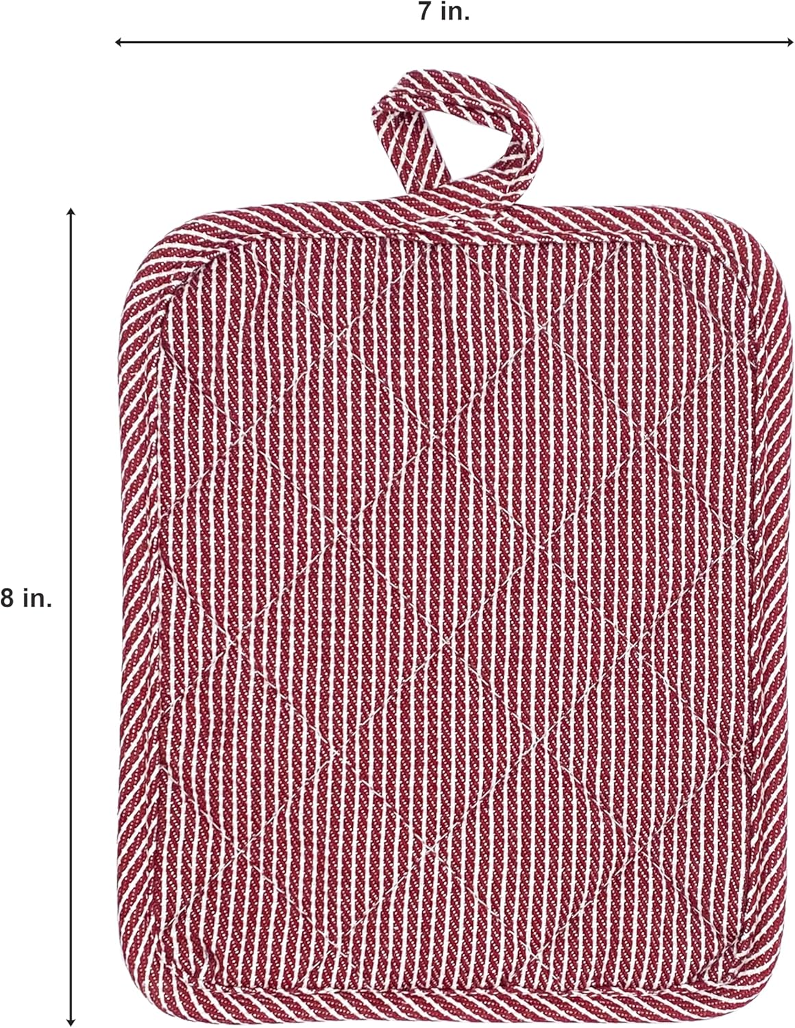 American Linen Pot Holders, Hot Pads, Table Pads for Kitchen and Dining Table, Non Slip Heat Resistant Hot Pot Holder (Burgundy, 8 Pack)