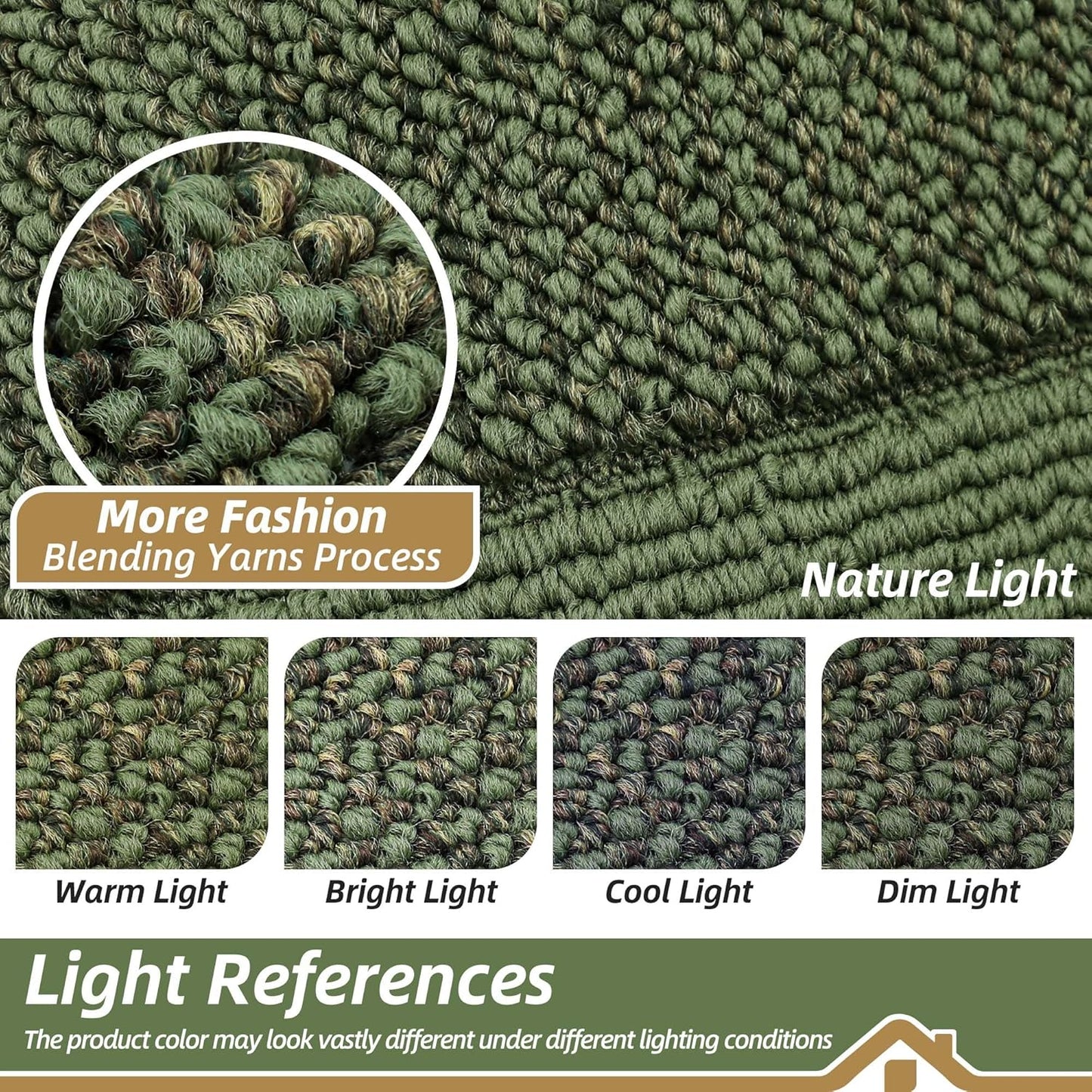 BEQHAUSE Indoor Door Mat 32" x 48", Dirt Trapper Door Mats Non-Slip Entryway Rugs Washable, Resist Dirt Absorbent Welcome Mat, Low Profile Floor Mats for Front Back Door and Entryway, Green