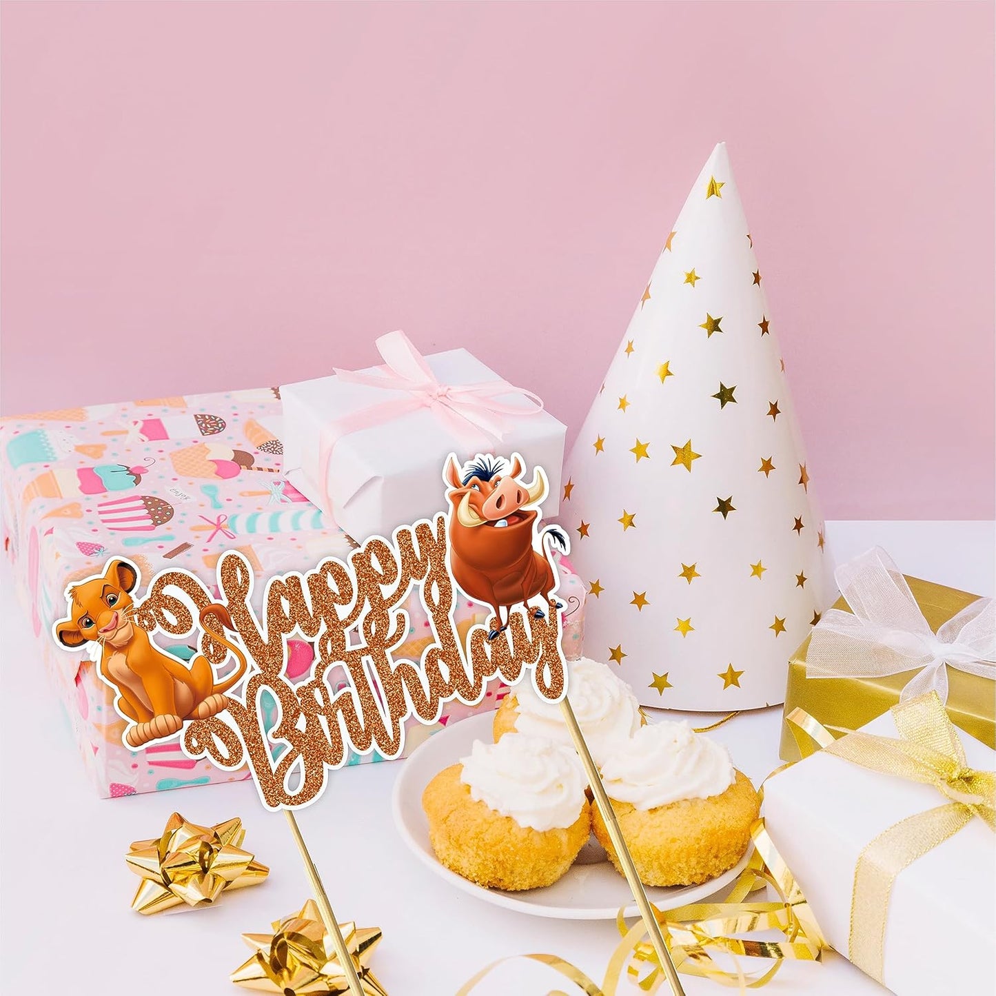 Seyal® The Lion Kng Happy Birthday Cake Topper