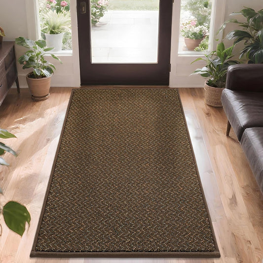 COSY HOMEER-Door-Mat 36"x60" Non Slip Absorbent Entryway Rugs Dirt Trapper Doormats Washable Entrance Mats Low Pile Welcome Floor Mat for Front Back Door and Entry Mats,Brown