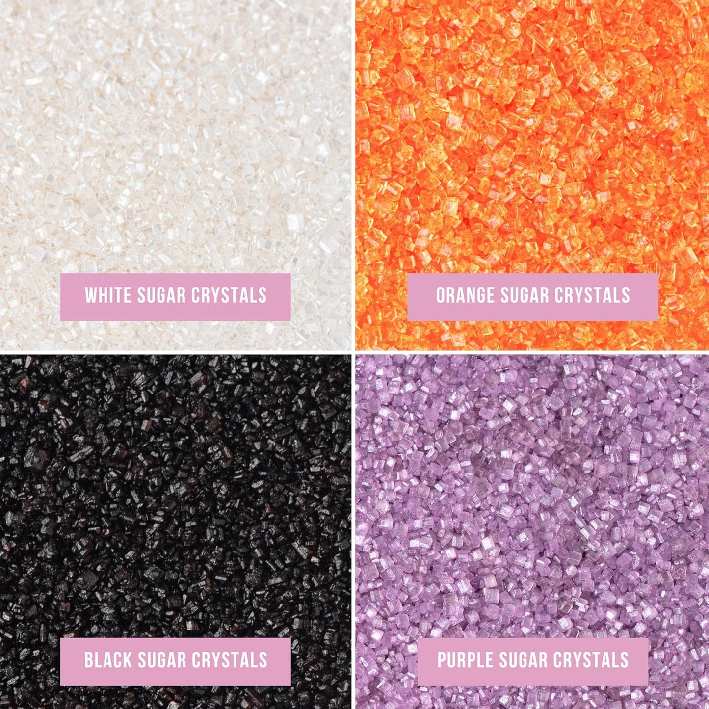 Sweets Indeed Sprinkles, 4 Pack, Edible Sprinkle Mix, Perfect for Cake Decorations, Baking, Ice Cream, Cookies, Cupcake Topper (Halloween Sugar)