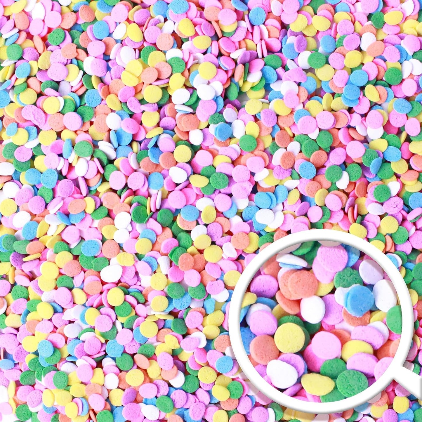 Pastel Confetti Sprinkle Mix| Made In USA By Sprinkle Pop| Pink Yellow Purple Orange Blue White 3MM Confetti Sprinkles| Easter Sprinkles Confetti For Decorating Cakes Cookie Cupcakes Ice Cream, 4oz
