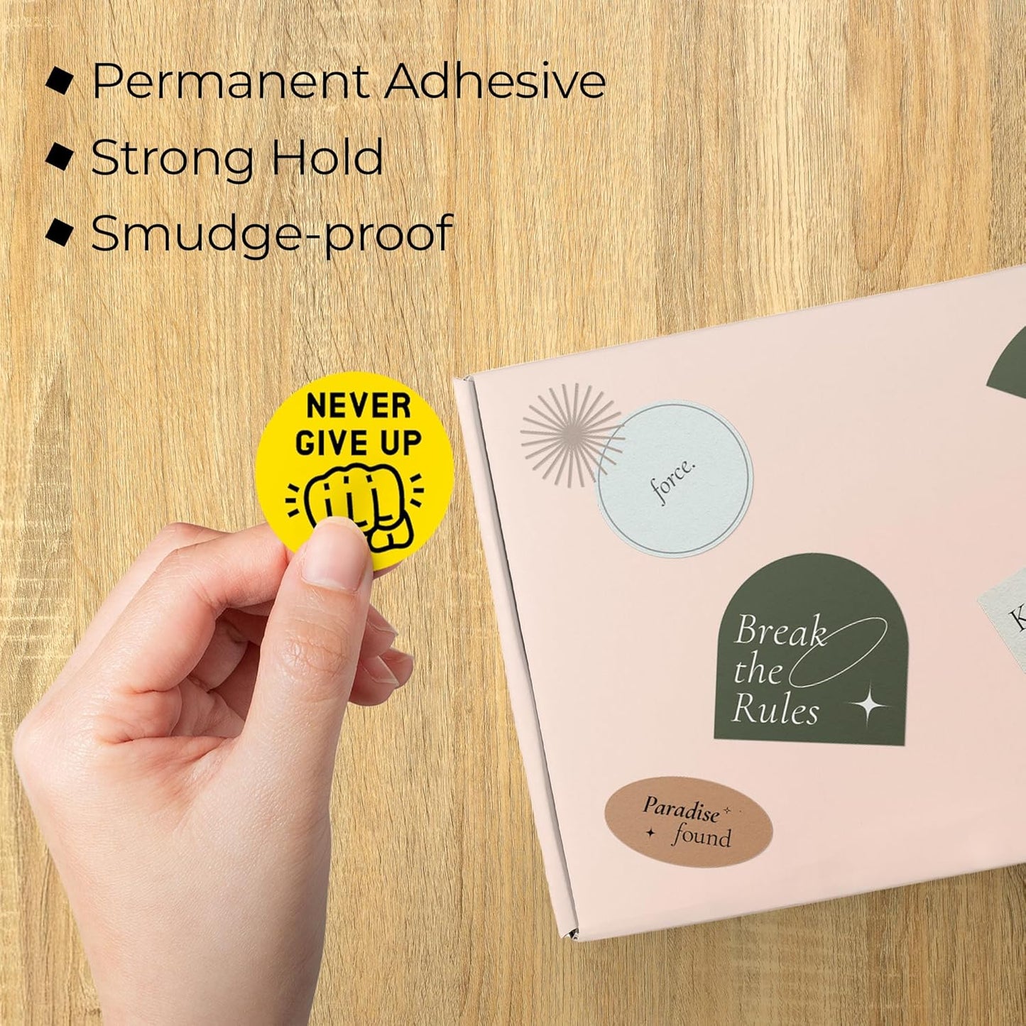 Perco Yellow 2-Inch Perforated Circle Dot Thermal Sticker Labels — 735 Stickers/Roll, Direct Thermal Printer Compatible—with Permanent Adhesive for Organizing, Color Coding, Bin Labeling—Made in USA