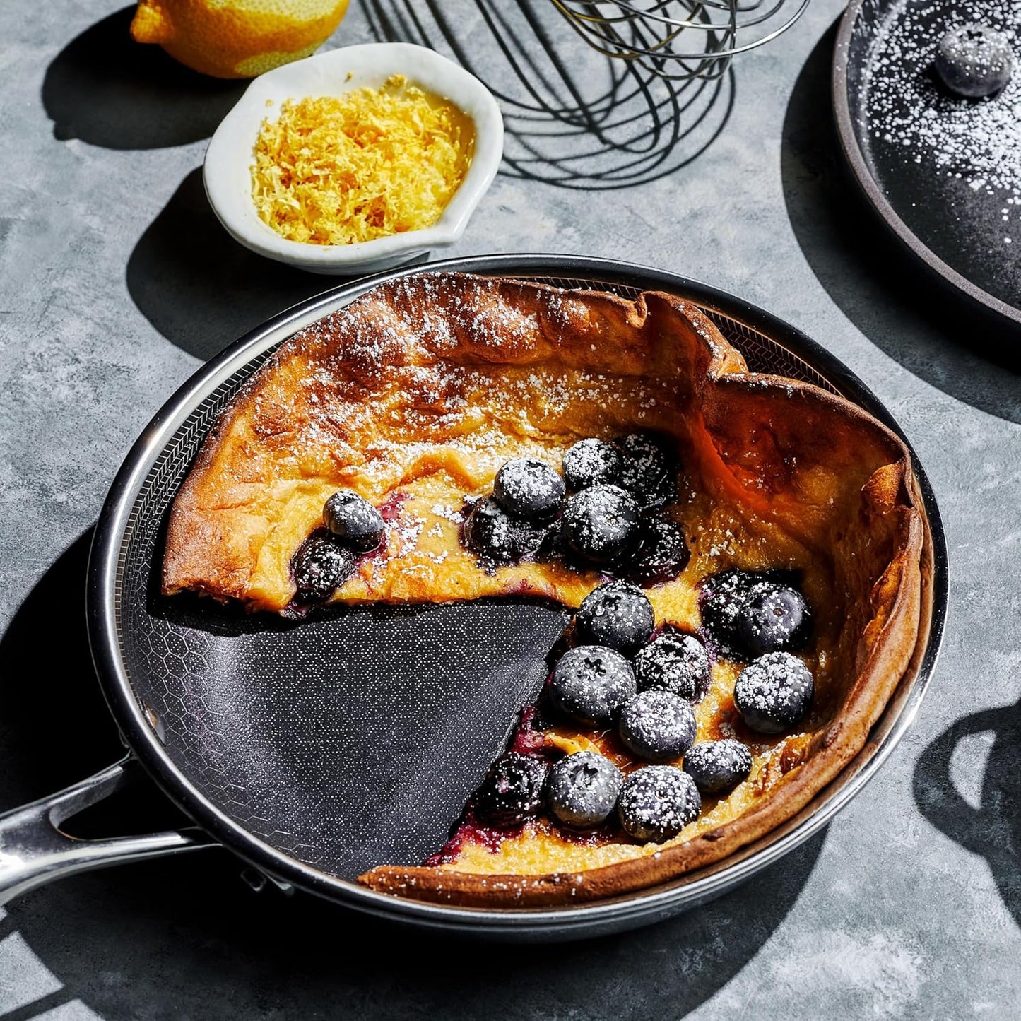 HexClad Hybrid Nonstick 8-Inch Frying Pan, Stay-Cool Handle, Dishwasher-Friendly, Oven-Safe Up to 900°F, Induction Ready, Compatible with All Cooktops