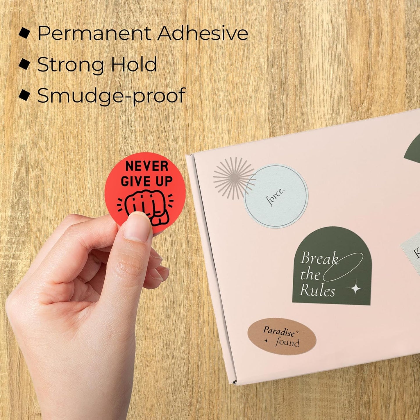 Perco Red 2-Inch Perforated Circle Dot Thermal Sticker Labels — 300 Stickers/Roll, Direct Thermal Printer Compatible—with Permanent Adhesive for Organizing, Color Coding, Bin Labeling—Made in USA