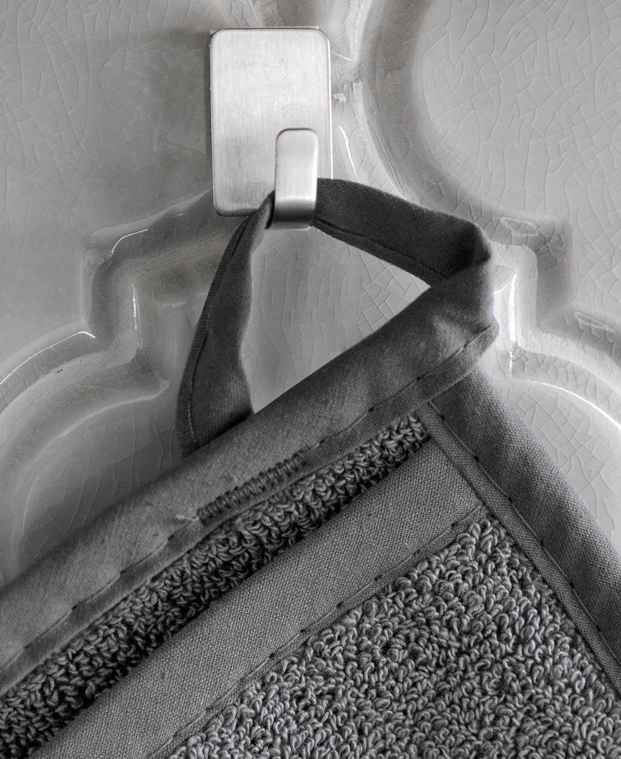 RITZ Terry Potholder & Hot Pad: Unparalleled Heat Resistant, Durable 100% Cotton – Ergonomically Designed for Optimal Grip – Easy-Care Machine Washable – 4-Pack, Mocha/Graphite