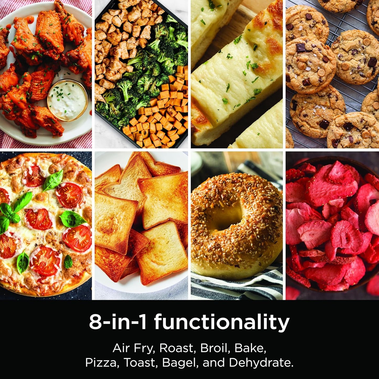 Ninja Flip Toaster Oven&Air Fryer, 8-in-1 Functionality, Flip Up&Away Capability for Storage Space, LargeCapacity, Air Fry Basket, SheetPan, Wire Rack&Removable Crumb Tray, Stainless,1800 watts, SP151