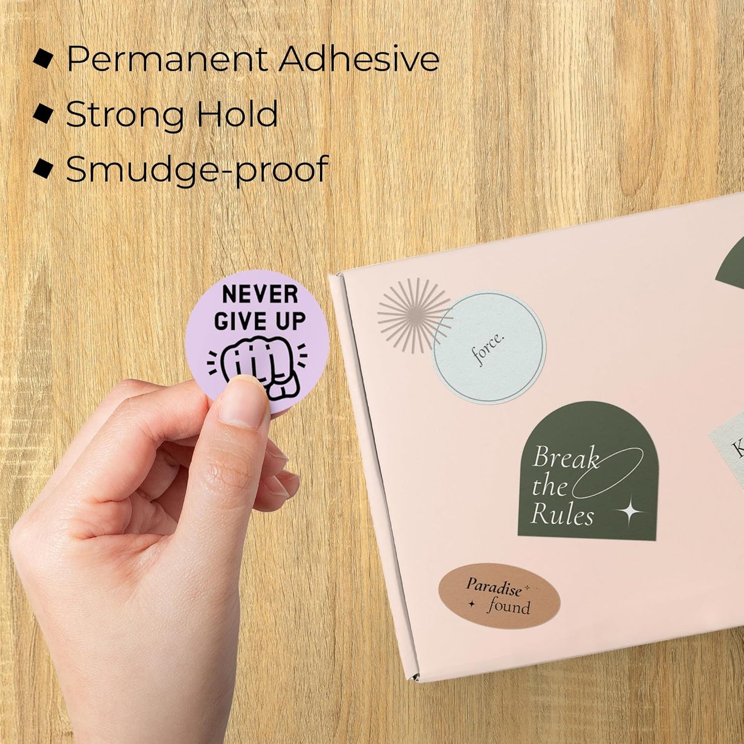 Perco Lavender 2-Inch Perforated Circle Dot Thermal Sticker Labels — 300 Stickers/Roll, Direct Thermal Printer Compatible—with Permanent Adhesive for Organizing, Color Coding, Bin Labeling—Made in USA