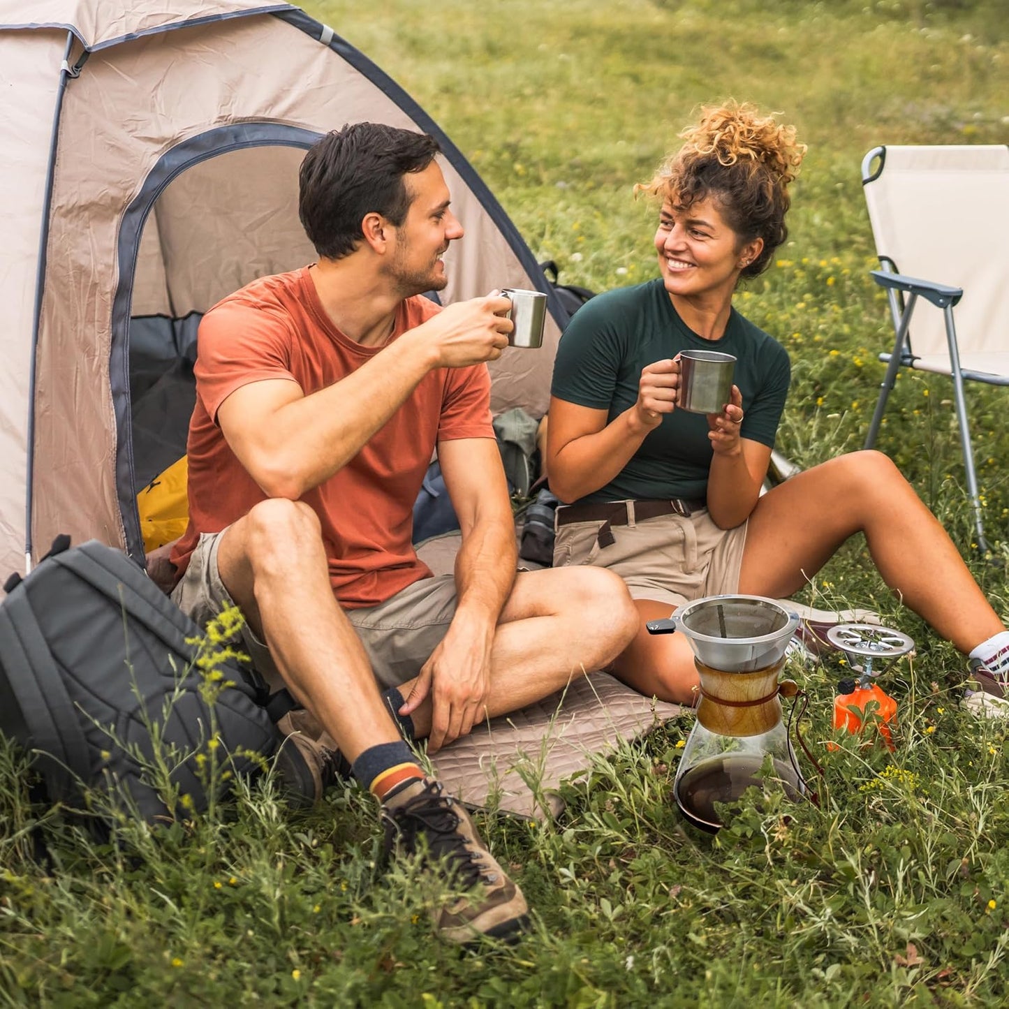 AGOGO Pour Over Coffee Maker Glass - 6/8/10 Cup Barista Kit with 304 Stainless Filter for Home, Office, Camping, Cafes - Easy Clean Coffee Dripper Set (Rag&Brush Included) (10 Cup/34 oz-Slim Shape)