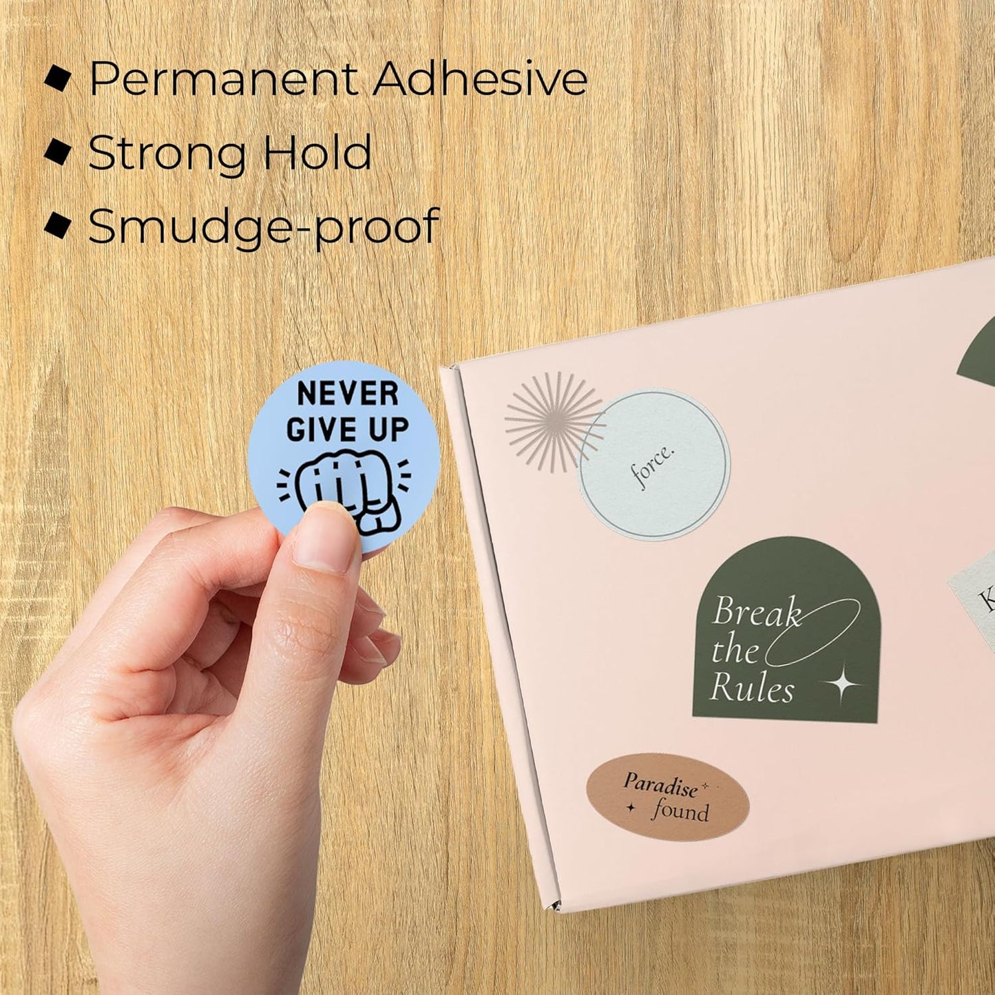 Perco Blue 2-Inch Perforated Circle Dot Thermal Sticker Labels — 300 Stickers/Roll, Direct Thermal Printer Compatible—with Permanent Adhesive for Organizing, Color Coding, Bin Labeling—Made in USA