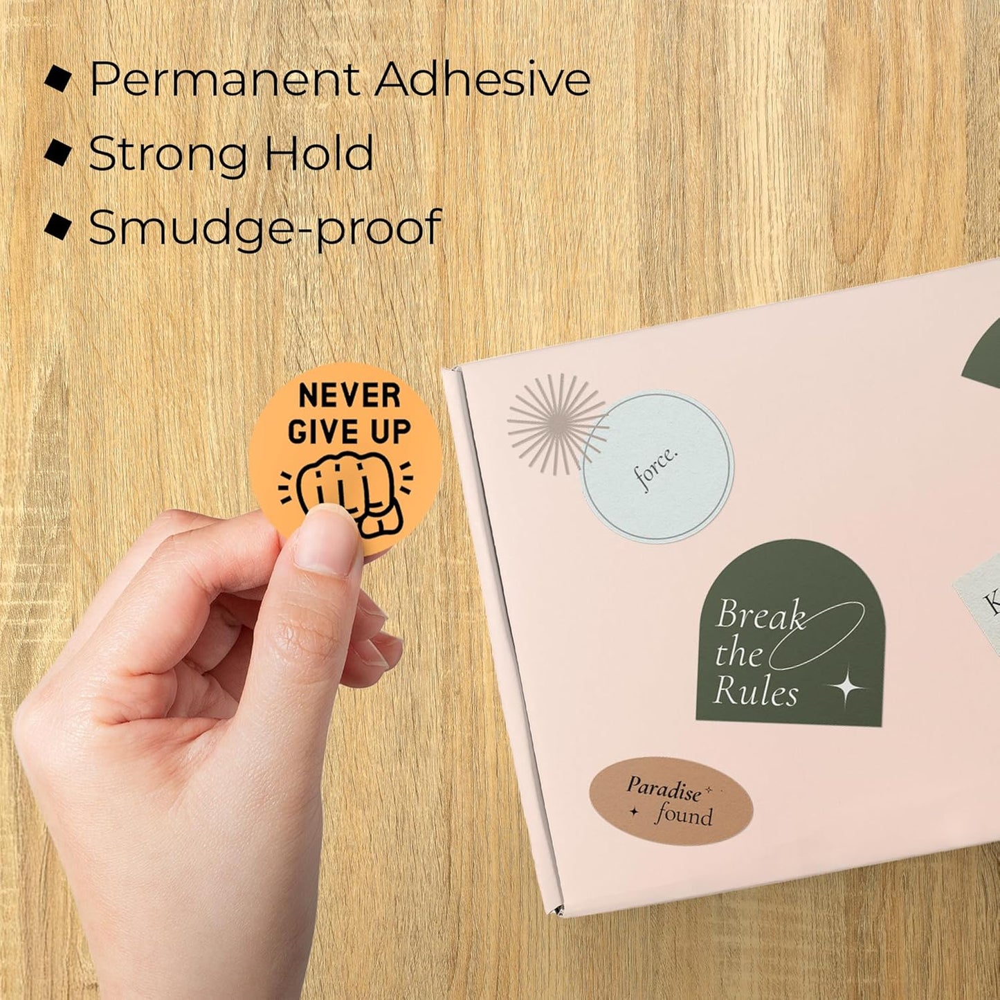 Perco Orange 2-Inch Perforated Circle Dot Thermal Sticker Labels — 300 Stickers/Roll, Direct Thermal Printer Compatible—with Permanent Adhesive for Organizing, Color Coding, Bin Labeling—Made in USA