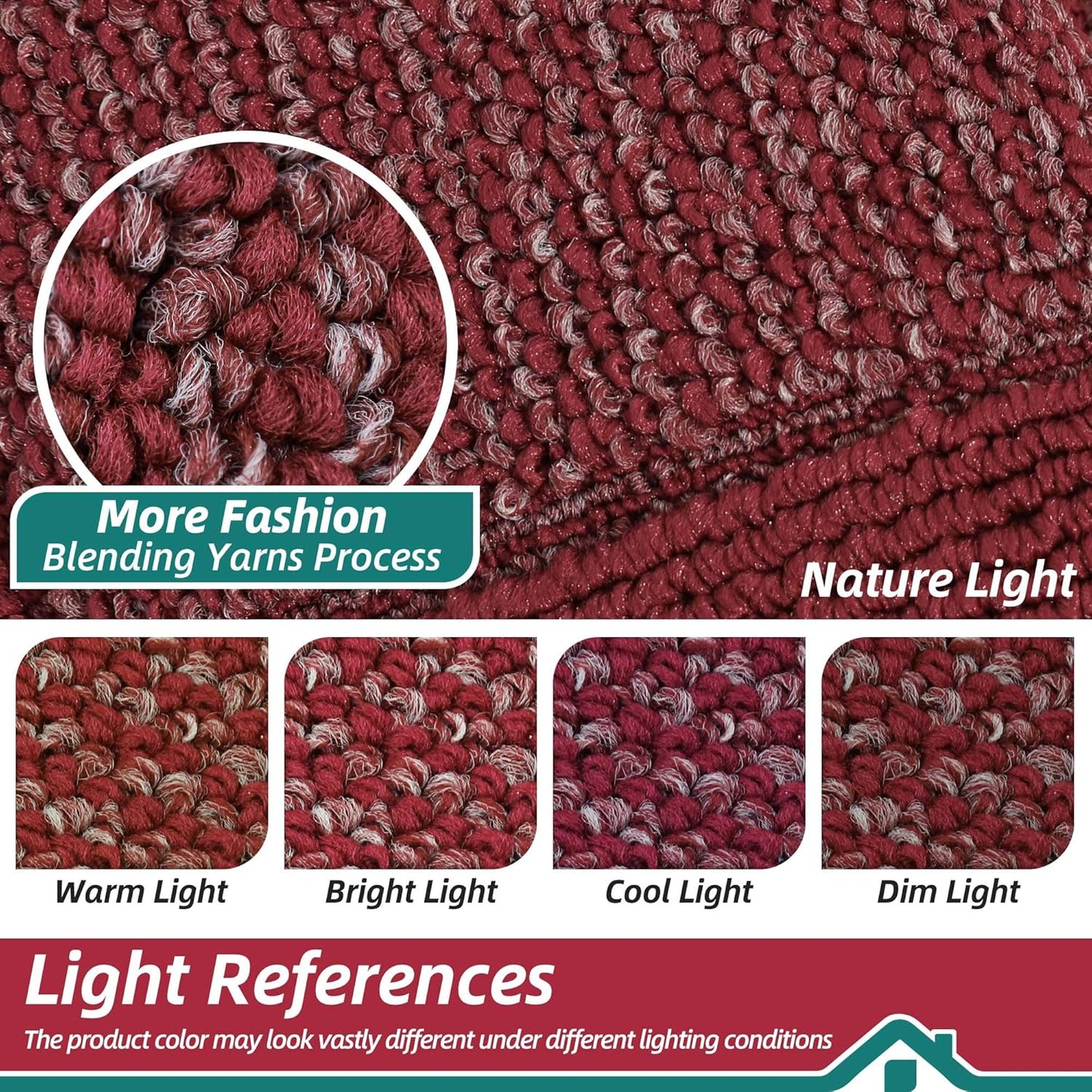 BEQHAUSE Indoor Door Mat 20" x 32", Dirt Trapper Door Mats Non-Slip Entryway Rugs Washable, Resist Dirt Absorbent Welcome Mat, Low Profile Floor Mats for Front Back Door and Entryway, Red