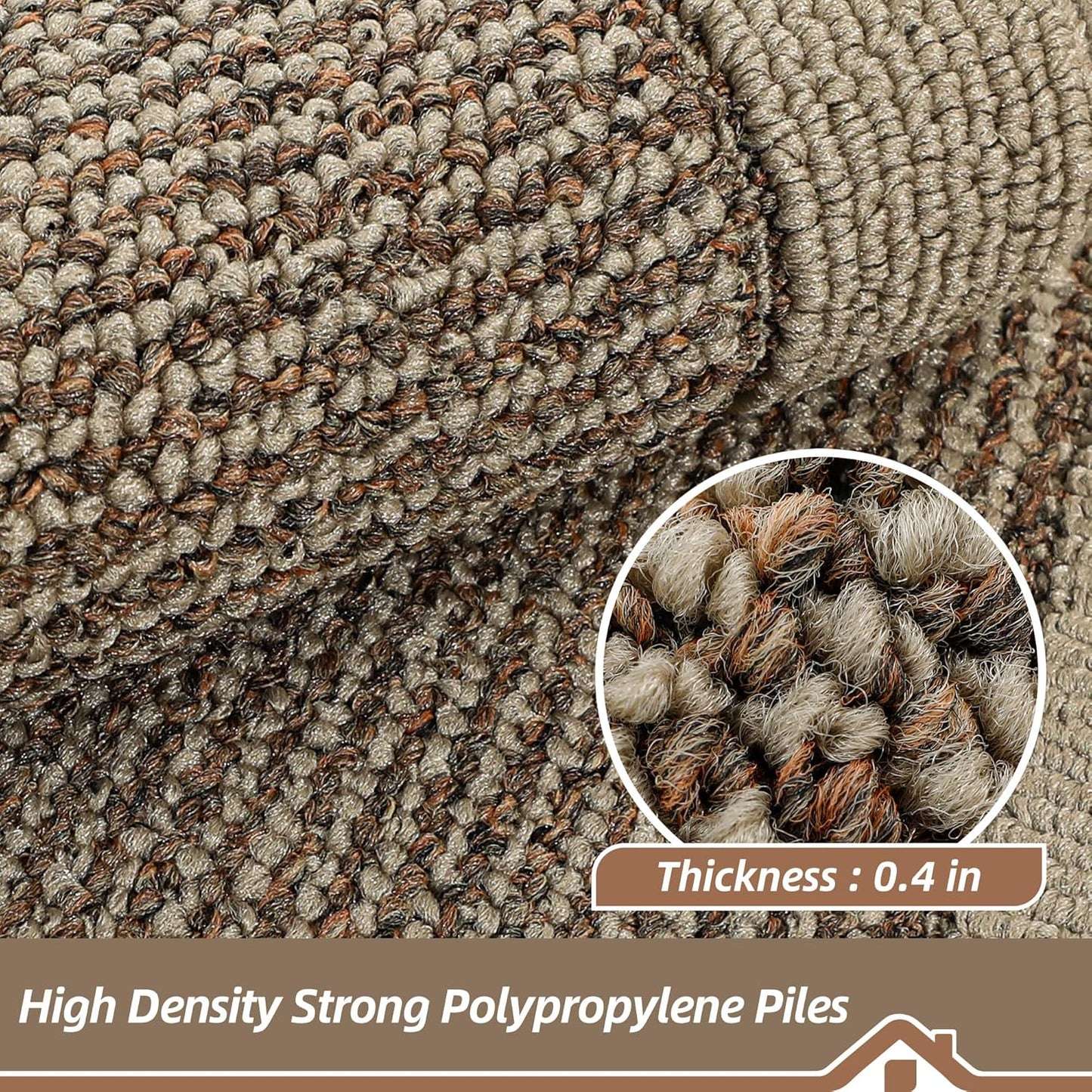 BEQHAUSE Kitchen Rugs and Mats Set of 2 Non-Slip Kitchen Mats for Floor, Absorbent and Stain Resistant Kitchen Runner, Machine Washable Rugs for Kitchen, Laundry & Sink, 20"x32"+20"x48", Taupe