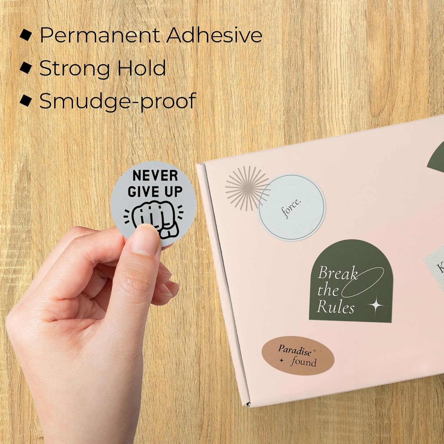 Perco Grey 2-Inch Perforated Circle Dot Thermal Sticker Labels — 300 Stickers/Roll, Direct Thermal Printer Compatible—with Permanent Adhesive for Organizing, Color Coding, Bin Labeling—Made in USA