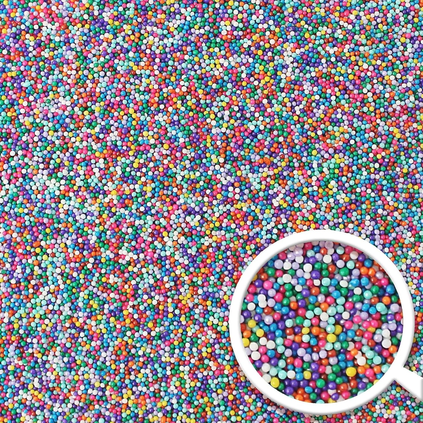 Sprinkle Pop Cool Rainbow Nonpareil Sprinkle Mix| with hues of Blue Purple Pink Non Pareil Sprinkles| Decorating Nonpareils Made in USA for Birthday Cupcakes Donuts Cakes Cookies, 2oz